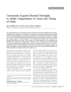 Community-Acquired Bacterial Meningitis in Adults
