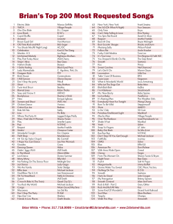 Brian`s Top 200 Most Requested Songs