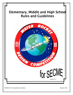 2013 Water Rocket Guidelines for Elementary