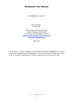 ReadXplorer Documentation - Justus-Liebig