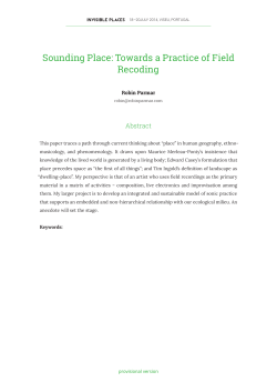 paper - Invisible Places 2017