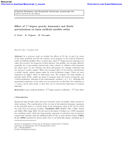 Effect of 3 -degree gravity harmonics and Earth perturbations on