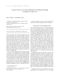 Caveats on the Use of Fossil Calibrations for Molecular Dating: A