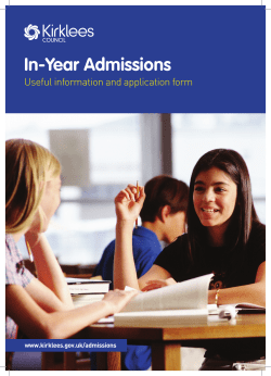 In-year admissions