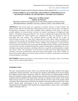 EXTRACURRICULAR ACTIVITIES AND STUDENT`S