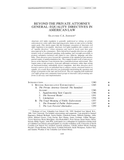beyond the private attorney general: equality directives in american