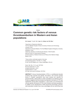 Common genetic risk factors of venous