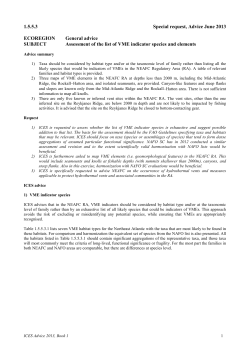 NEAFC_VME_ indicator_ species_ and_elements