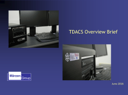 TDACS Overview Brief