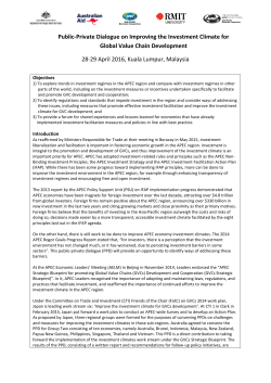 Public-Private Dialogue on Improving the Investment Climate for