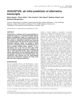 AUGUSTUS: ab initio prediction of alternative transcripts