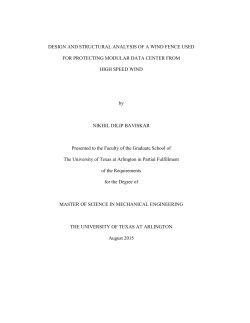 DESIGN AND STRUCTURAL ANALYSIS OF A WIND FENCE USED