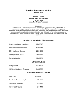our Vendor List - Carolina Preferred Realty