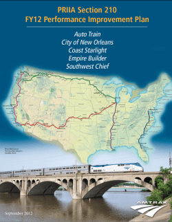 FY 12 Performance Improvement Plan, Auto Train, Coast