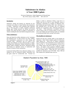 Subsistence in Alaska: A Year 2000 Update