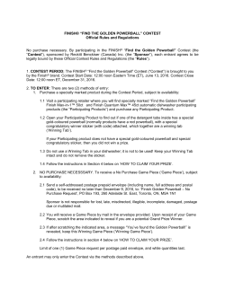 FINISH&reg; &ldquo;FIND THE GOLDEN POWERBALL&rdquo;