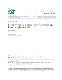 Soil Improvement in Flood Plain of the Mississippi River Using Pre