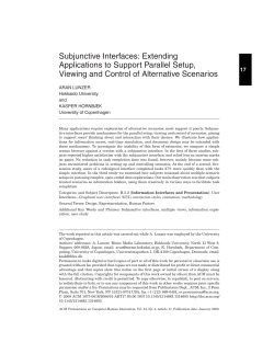 Subjunctive Interfaces: Extending Applications to Support Parallel
