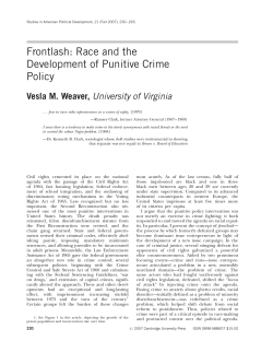 Frontlash: Race and the Development of Punitive Crime Policy