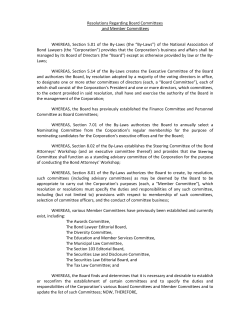 Committee Resolutions - National Association of Bond Lawyers
