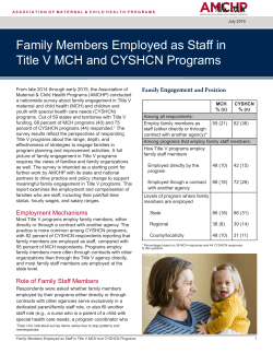 Family Members Employed as Staff