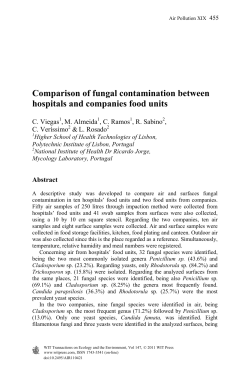 Comparison of fungal contamination between hospitals and