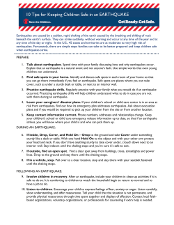 10 Tips for Keeping Children Safe in an EARTHQUAKE
