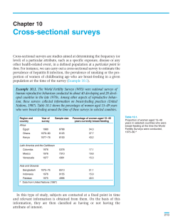 Cross-sectional surveys