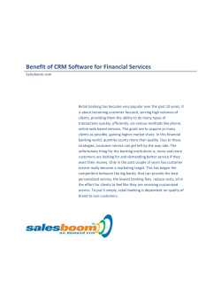 Benefit of CRM Software for Financial Services