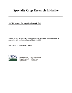 Specialty Crop Research Initiative