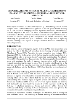 Simplification of rational algebraic expressions in a CAS