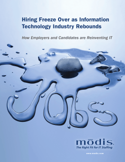 Hiring Freeze Over as Information Technology Industry Rebounds