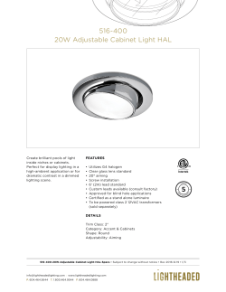Spec Sheet  - Lightheaded Lighting