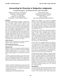 Accounting for Diversity in Subjective Judgments