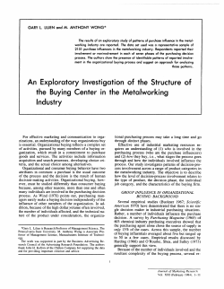 An Exploratory Investigation of the Structure of the