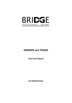 GENDER and TRADE - BRIDGE Gender