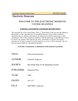 University Libraries of Notre Dame NORE DAME