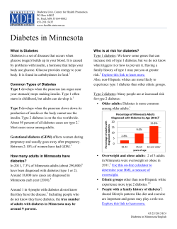 Diabetes in Minnesota - Minnesota Board on Aging
