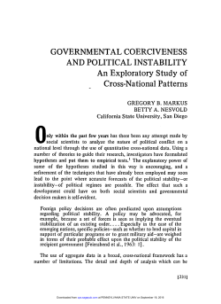 GOVERNMENTAL COERCIVENESS AND POLITICAL