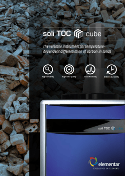 Flyer soli TOC cube - Elementar Analysensysteme GmbH
