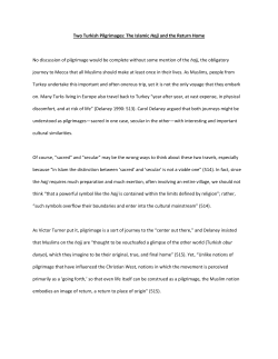 Two Turkish Pilgrimages: The Islamic Hajj and the Return Home No