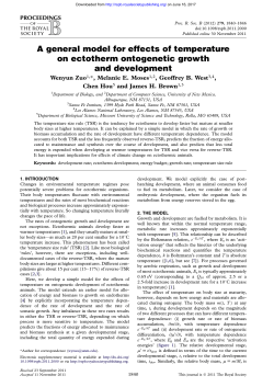 A general model for effects of temperature on ectotherm ontogenetic