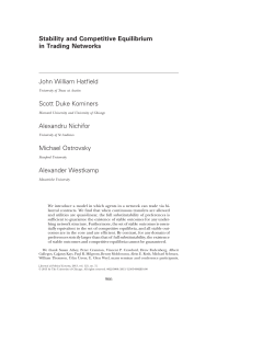 Stability and Competitive Equilibrium in Trading Networks John