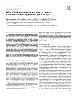Effect of Peak Inert-Mode Temperature on Elemental Carbon