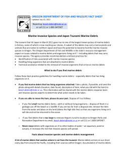 Marine Invasive Species and Japanese Tsunami Debris Fact Sheet