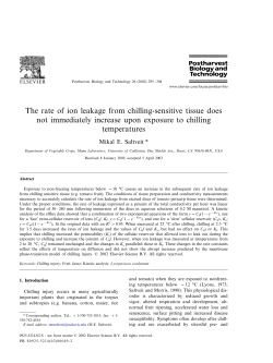 The rate of ion leakage from chilling