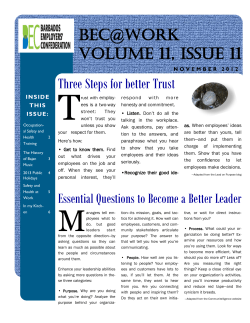 bec@work volume 11, issue 11 - Barbados Employers` Confederation
