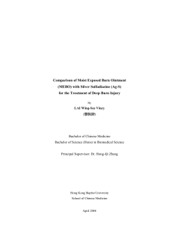 Comparison of Moist Exposed Burn Ointment (MEBO)