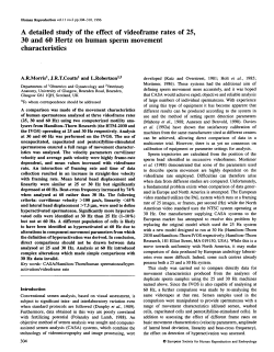 A detailed study of the effect of videoframe rates of 25, 30 and 60