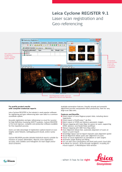 Leica Cyclone REGISTER data sheet